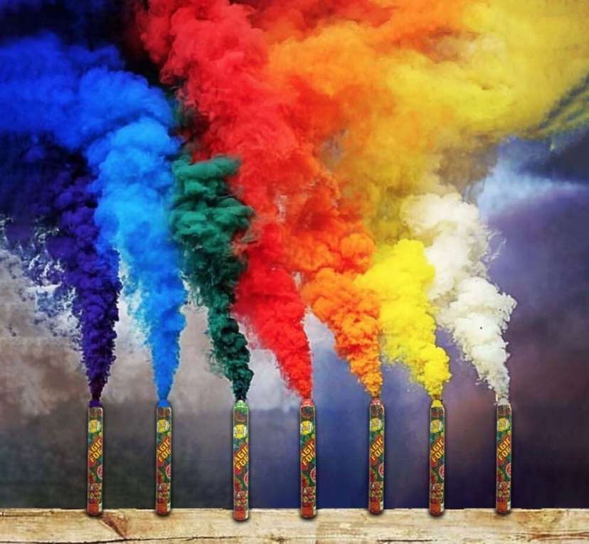 RAINBOW COLOUR FOG PACK OF 5