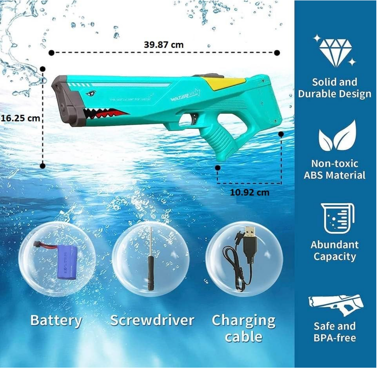 High Pressure Shark Electric Holi GUN| (Range 40-42 Ft)