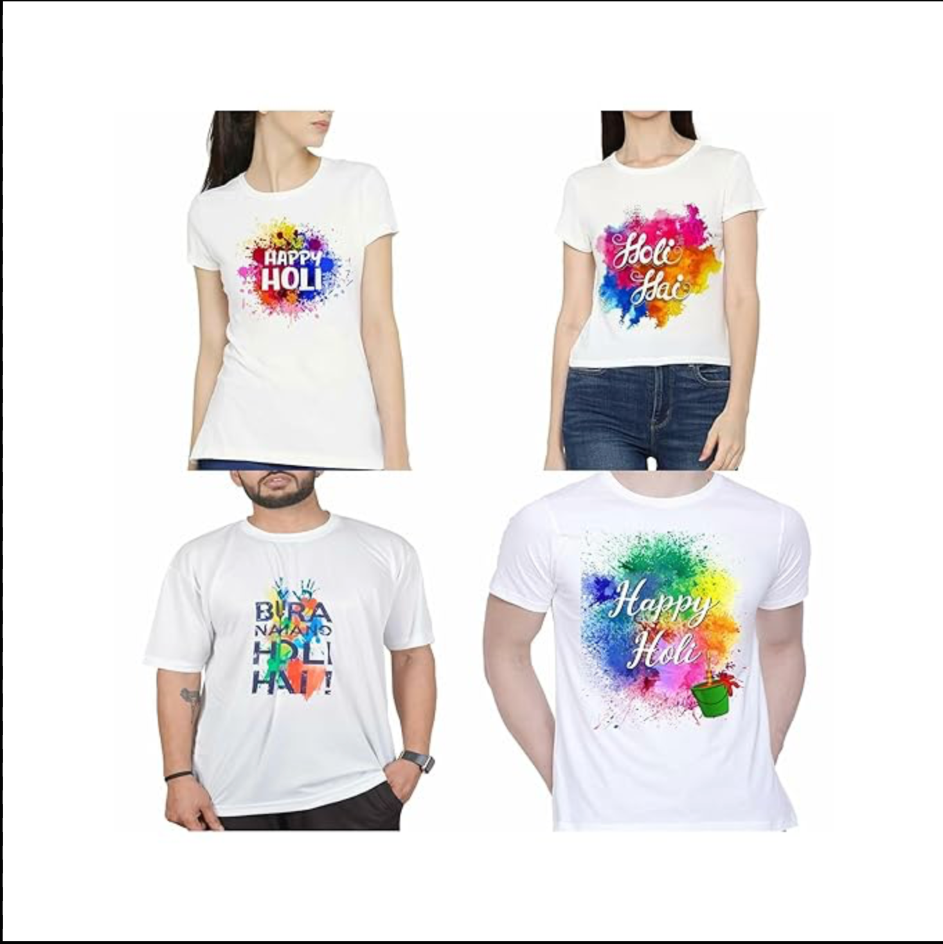 Happy Holi Tshirt for Unisex